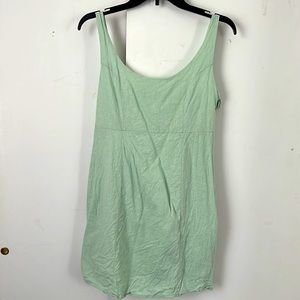Pale green spring canvas dress